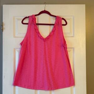 Gigi Pink Ruffled Women's Top EUC